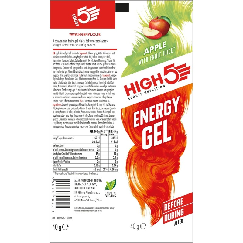 Гель енергетичний High5 Energy Gel 40 г яблуко