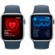 Смартгодинник Apple Watch SE GPS 40mm Silver Aluminium Case with Storm Blue Sport Band – M/L