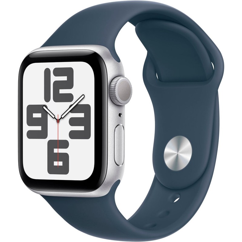 Смартгодинник Apple Watch SE GPS 40mm Silver Aluminium Case with Storm Blue Sport Band – S/M