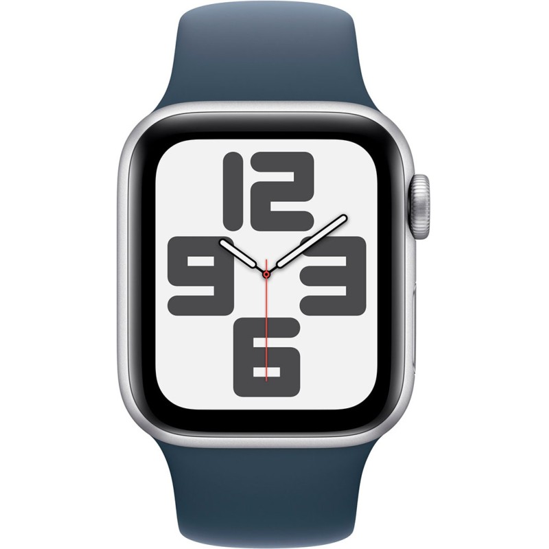 Смартгодинник Apple Watch SE GPS 40mm Silver Aluminium Case with Storm Blue Sport Band – S/M