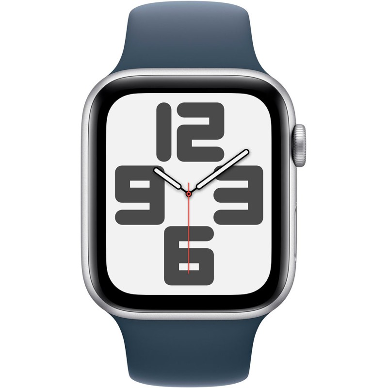 Смартгодинник Apple Watch SE GPS 44mm Silver Aluminium Case with Storm Blue Sport Band – S/M