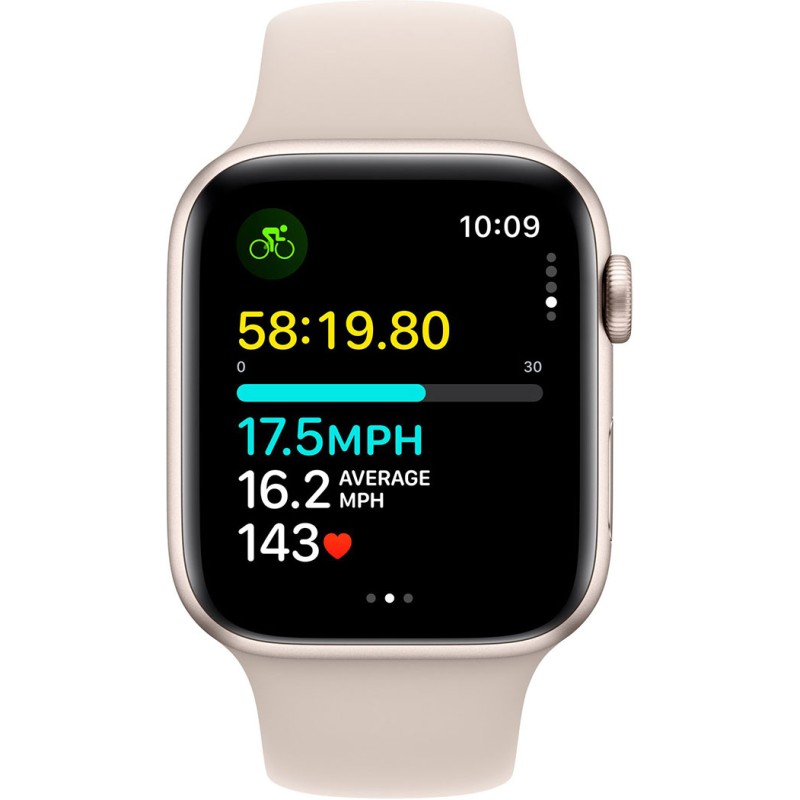 Смартгодинник Apple Watch SE GPS 44mm Starlight Aluminium Case with Starlight Sport Band – S/M