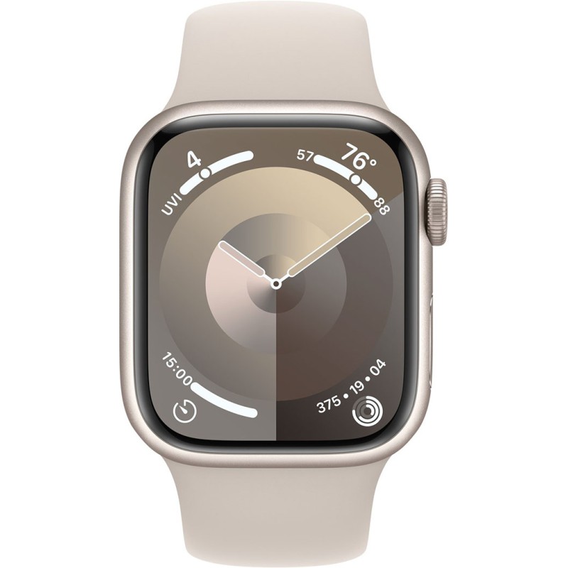 Смартгодинник Apple Watch Series 9 GPS 41mm Starlight Aluminium Case with Starlight Sport Band – M/L
