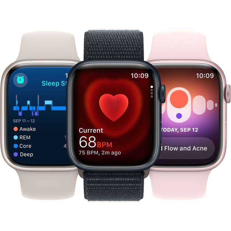 Смартгодинник Apple Watch Series 9 GPS 45mm Midnight Aluminium Case with Midnight Sport Loop