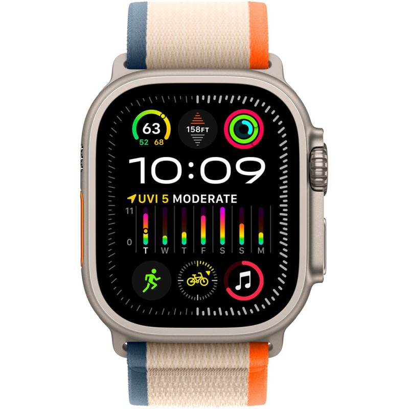 Смартгодинник Apple Watch Ultra 2 GPS + Cellular, 49mm Titanium Case with Orange/Beige Trail Loop – M/L