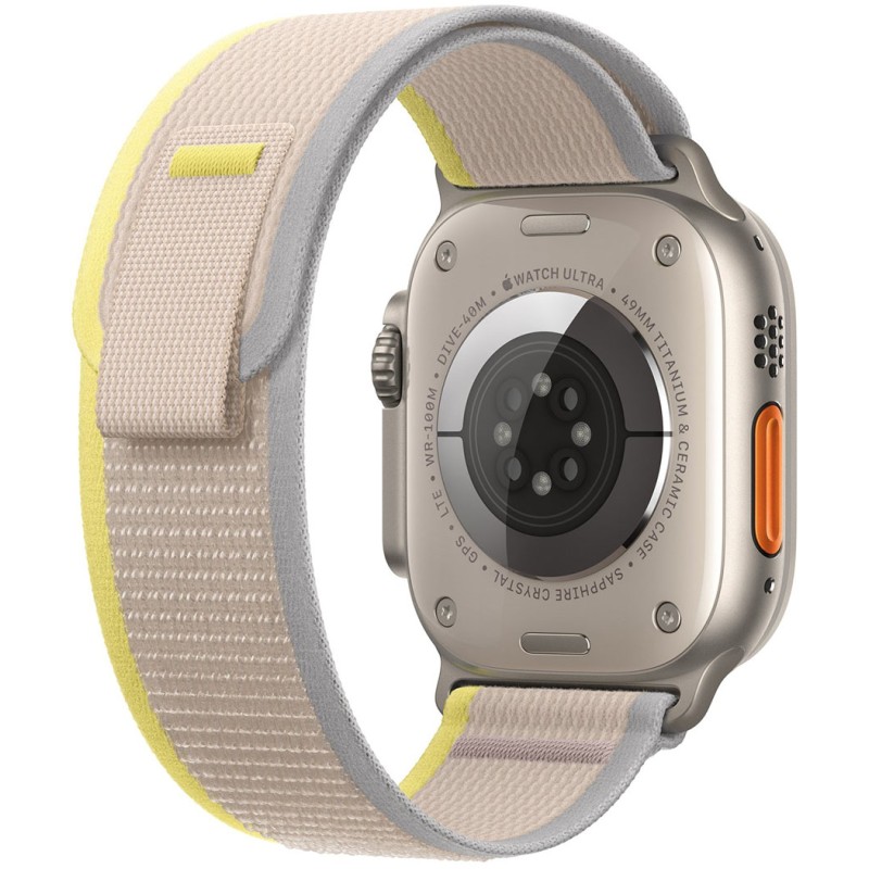 Смартгодинник Apple Watch Ultra GPS + Cellular 49mm Titanium Case with Yellow/Beige Trail Loop – S/M